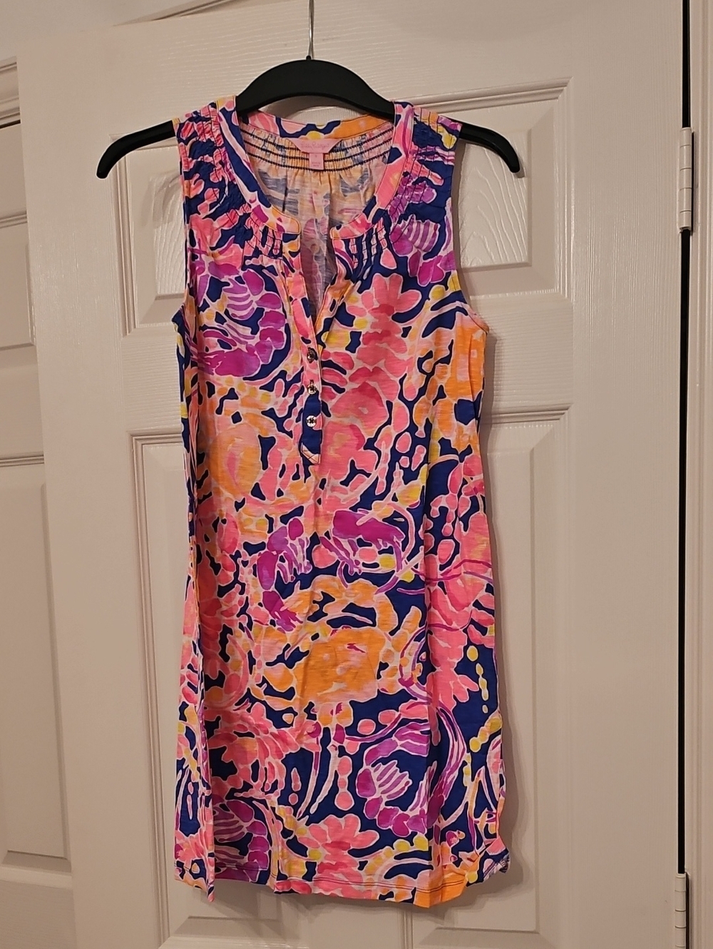 Lilly Pulitzer Pink, Blue & Yellow Floral Sleeveless Mini Dress
